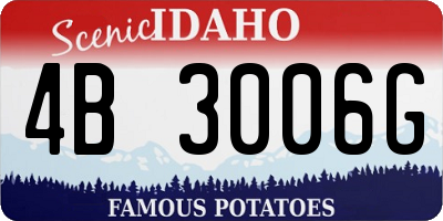 ID license plate 4B3006G