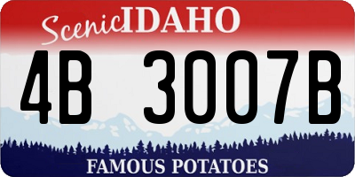 ID license plate 4B3007B