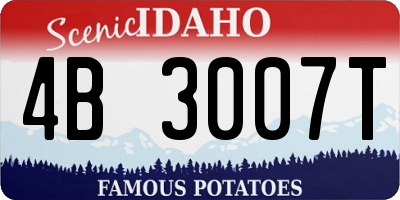 ID license plate 4B3007T