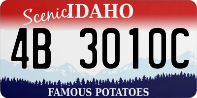 ID license plate 4B3010C