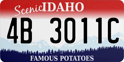 ID license plate 4B3011C
