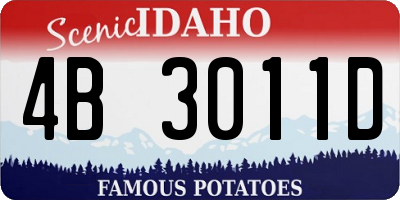 ID license plate 4B3011D