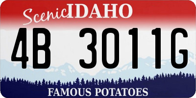 ID license plate 4B3011G