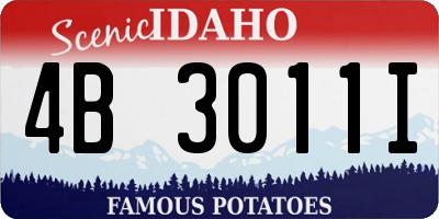ID license plate 4B3011I