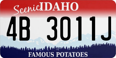 ID license plate 4B3011J