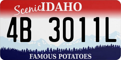 ID license plate 4B3011L
