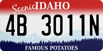 ID license plate 4B3011N