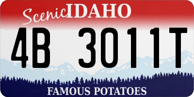 ID license plate 4B3011T