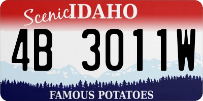 ID license plate 4B3011W