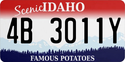 ID license plate 4B3011Y