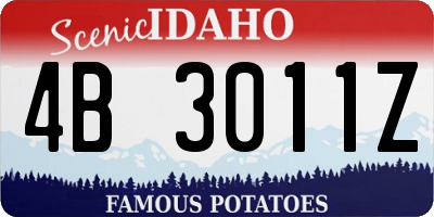 ID license plate 4B3011Z