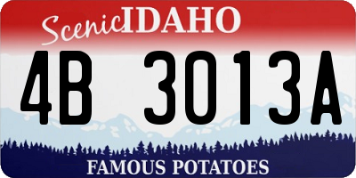 ID license plate 4B3013A