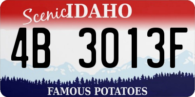 ID license plate 4B3013F