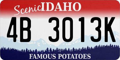 ID license plate 4B3013K