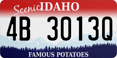 ID license plate 4B3013Q