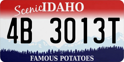 ID license plate 4B3013T