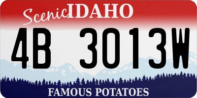 ID license plate 4B3013W