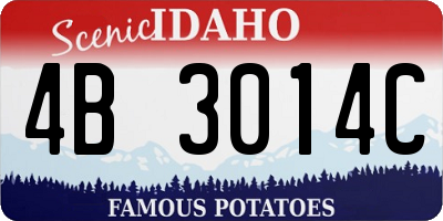 ID license plate 4B3014C