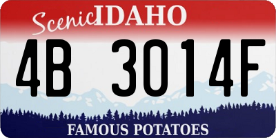 ID license plate 4B3014F