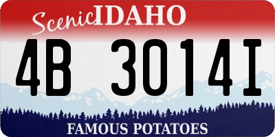 ID license plate 4B3014I