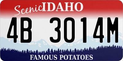 ID license plate 4B3014M