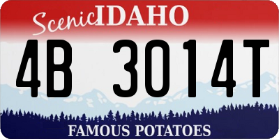 ID license plate 4B3014T