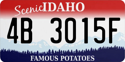 ID license plate 4B3015F