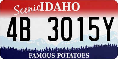 ID license plate 4B3015Y