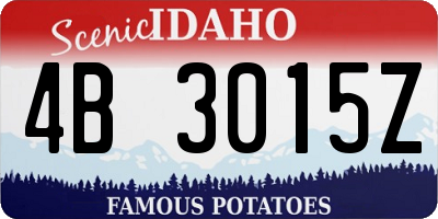 ID license plate 4B3015Z