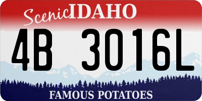 ID license plate 4B3016L