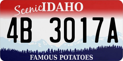 ID license plate 4B3017A
