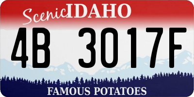 ID license plate 4B3017F