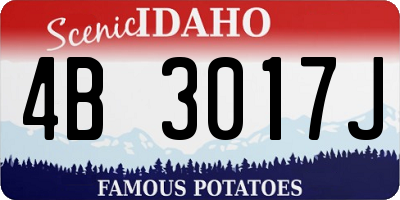 ID license plate 4B3017J