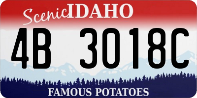 ID license plate 4B3018C