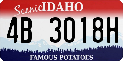 ID license plate 4B3018H