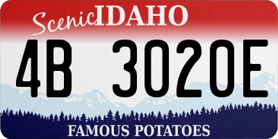 ID license plate 4B3020E