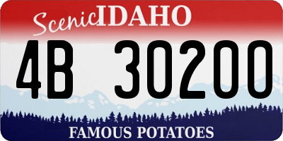 ID license plate 4B3020O