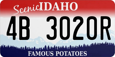 ID license plate 4B3020R