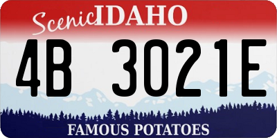 ID license plate 4B3021E