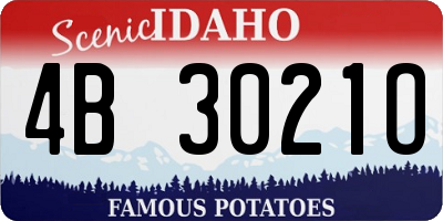 ID license plate 4B3021O