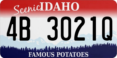 ID license plate 4B3021Q