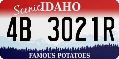 ID license plate 4B3021R