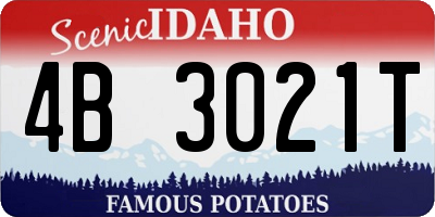 ID license plate 4B3021T
