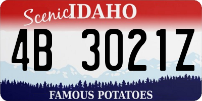 ID license plate 4B3021Z
