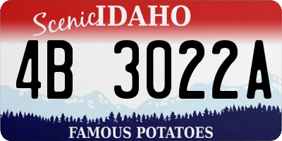 ID license plate 4B3022A