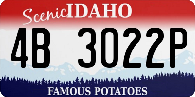 ID license plate 4B3022P