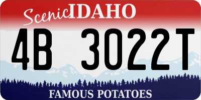 ID license plate 4B3022T