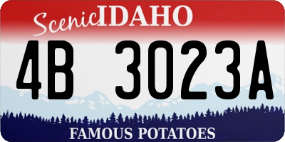 ID license plate 4B3023A