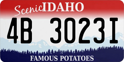 ID license plate 4B3023I