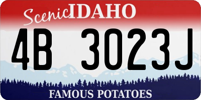 ID license plate 4B3023J